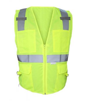 Safety Vest 120 GSM With Front Fabric & Back Mesh